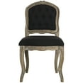 thumbnail image 2 of SAFAVIEH Eloise 20''H French Leg Dining Chair Set of 2, Black/Rustic Oak, 2 of 7