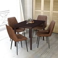 thumbnail image 3 of Gymax 5 Piece Dining Set Table and 4 Padded Seat Chairs Home Kitchen Furniture Modern, 3 of 9