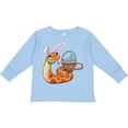 thumbnail image 3 of Inktastic Easter Cute Snake with Basket and Bunny Ears Boys or Girls Long Sleeve Toddler T-Shirt, 3 of 5