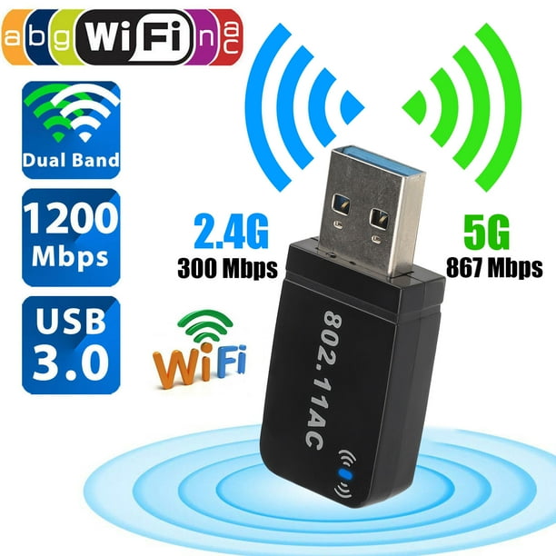 Tsv Wireless Usb Adapter 1200mbps Usb 3 0 Dual Band 2 4ghz 300mbps 5ghz 867mbps 802 11ac B G N Wifi Adapter For Pc Desktop Laptop Support Windows
