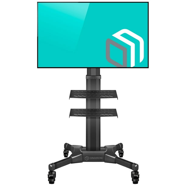 ONKRON Mobile TV Stand TV Cart with Wheels for 32” 55” LCD LED Flat