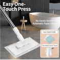 thumbnail image 5 of Clip Mop with 1 Microfiber Pad,70cm Handle,No-Touch Cloth Change for Quick Cleaning, 5 of 8