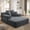 Dark Gray, variant on EHANCIS 60.2" 2-in-1 Oversized Chaise Lounge Indoor, Corduroy Convertible Sofa Bed, Boneless Couch with Storage Pocket, Sleeper Chair for Small Spaces, Bedroom, Living Room, Apartment,Dark Gray