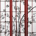 thumbnail image 3 of Oriental Furniture 6 Ft Tall Lucky Bamboo Room Divider, 3 panel, rosewood color, 3 of 3