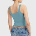 thumbnail image 4 of Bibifish Womens Tank Tops Wide Straps Square Neck Seamless Camisoles Slim Fit Basic Sleeveless Tops, 4 of 6