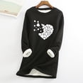 thumbnail image 3 of Tbopshirt Womens Hoodless Sweatshirts ,Plus Size Essential Crewneck Sweatshirts Christmas Women's Round Neck Pocket Thickened Plush Warm Long Sleeve Tops, 3 of 5