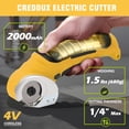 thumbnail image 2 of Cordless Electric Scissors, Cardboard Cutter, Rechargeable Powerful 4V Scissor Cutting Tool for Cardboard, Fabric, Leather, Yellow, 2 of 15
