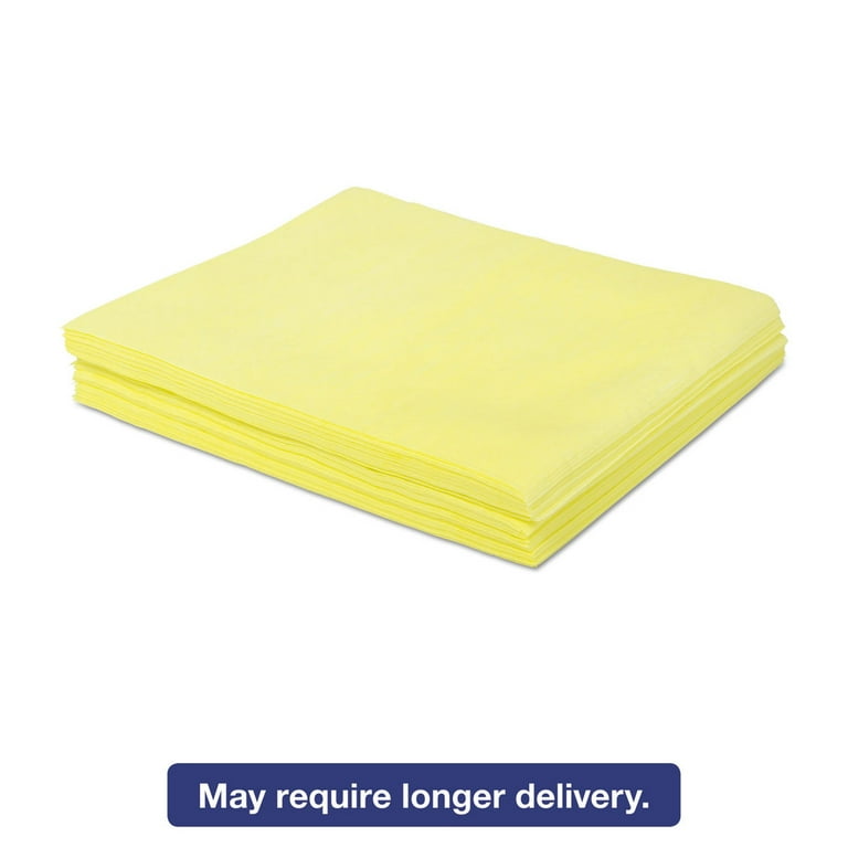 Dust Cloths, 18 x 24, Yellow, 50/Bag, 10 Bags/Carton
