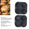 thumbnail image 4 of Hamburger Bun Pan, 4 Inch Burger Bun  Soft Easy To Clean Easy Release Multipurpose 4 Cup  For Homemade Buns, 4 of 8