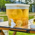 thumbnail image 4 of Clear Beverage Dispenser with Spigot, Fridge-Friendly Drink Station for Home Parties & Bars - Odorless Bpa-Free Plastic, Basiess Beverage Dispenser, Household Summer Fruit Tea Kettle, 4 of 9
