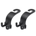 thumbnail image 1 of SHOWERORO 2Pcs Multifunctional Car Hook Black ABS Backseat Hook for Passengers Daily Use, 1 of 8