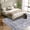 Gray, variant on GlowSol 9' x 12' Area Rug Washable Rugs for Living Room Vintage Rug Floral Print Accent Rug Non-Slip Rug, Khaki