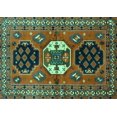 thumbnail image 1 of Ahgly Company Machine Washable Indoor Rectangle Persian Turquoise Blue Traditional Area Rugs, 3' x 5', 1 of 4