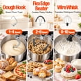 thumbnail image 6 of SPECSTAR 6 in 1 Multifunctional Stand Mixer with 8.5 Quart Stainless Steel Bowl, 660W 10 Speed Tilt-Head Meat Grinder, Juice Blender, Vegetable Slicer, Pasta and Cookie Maker, Black, 6 of 9