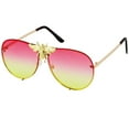 thumbnail image 5 of Big Bee Pilot Oversize Metal Frame Gradient Sunglasses, 5 of 11