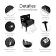 thumbnail image 3 of Parrilla Asador Plegable Con Accesorios Camping Portátil, Negro, 3 of 5