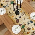 thumbnail image 4 of Linen Halloween Table Runner 72 Inches Long Boy Birthday Party Decorations and Supplies for Home Kitchen Dining Room Table, 4 of 6