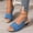Light Blue, variant on Women's Chunky Block Low Heels Ankle Strap Slingback Open Toe Summer Sandals White 9.5(43)