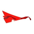 thumbnail image 4 of 80s Funk Lighting Bolt Electric Triangle Shield Sunglasses Red, 4 of 4