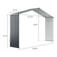 thumbnail image 3 of Costway Outdoor Storage Shed Extension Kit for 11.2 ft  Shed Width Grey, 3 of 5