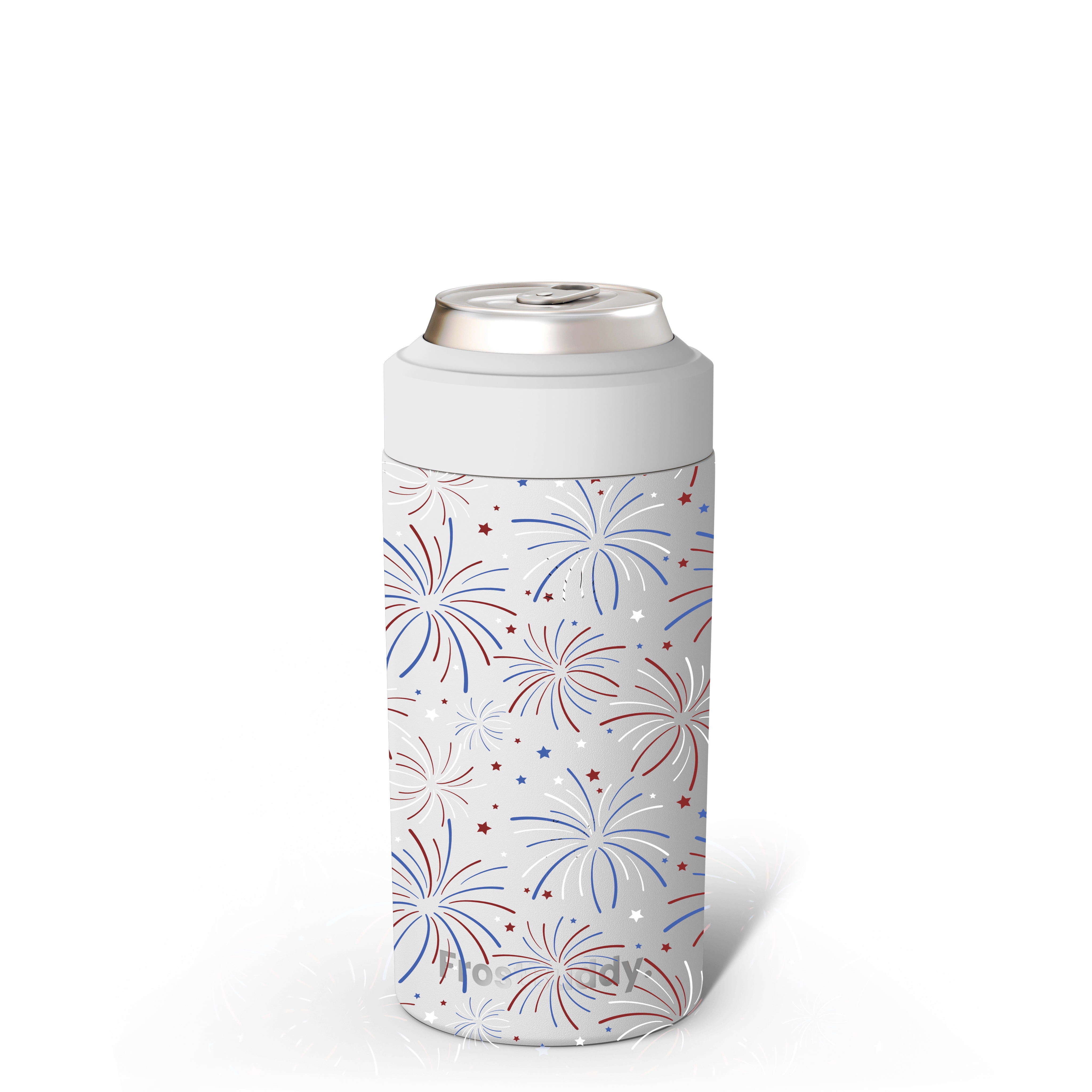 Frost Buddy Universal Can Cooler - Fits all - Stainless Steel Can Cooler for 12 oz & 16 oz Regular or Slim Cans & Bottles - Stainless Steel