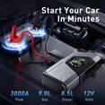 thumbnail image 2 of Arrancador portátil para coche con compresor de aire 3000A 150PSI, 2 of 8