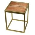 thumbnail image 2 of Bare Decor  Dixie Brushed Gold and Wood End Table, 2 of 2