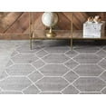 thumbnail image 2 of Unique Loom 3146497 2 x 3 ft. Geometric Trellis Frieze Rectangular Rug, Dark Gray, 2 of 5