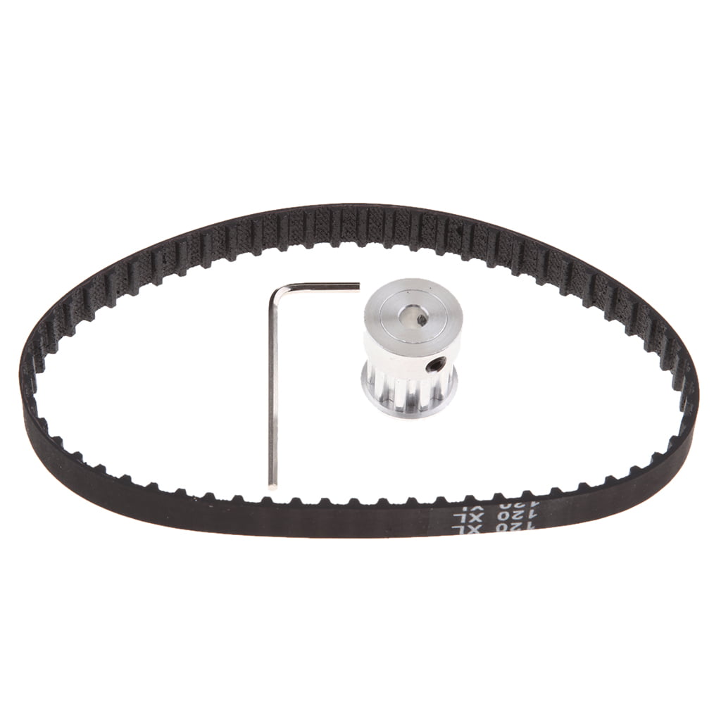 2Packs 120 XL CNC Timing Belt & 10 Teeth 5mm Pulley Wheel for CNC Lathe Accs 