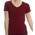 thumbnail image 5 of Wear Sierra Women's V-Neck T-Shirt, Turkish Pima Cotton, Soft & Breathable, Zinfandel, Small, 5 of 6