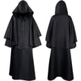 thumbnail image 5 of Capa Steampunk con capucha para hombre, disfraz medieval de vampiro, vestido victoriano de manga larga, disfraz de Halloween para hombre, tallas grandes, ropa de muerte, carnaval, festival, rave,, 5 of 5