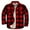 Red Black, variant on COEVALS CLUB Mens Sherpa Lined Flannel Long Sleeve Snap Shirts Quilted Jacket (Beige Blue/Large 65#)