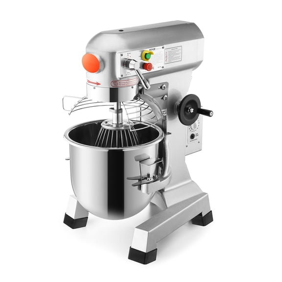 Commercial Food Mixer 10Qt 450W 3 Speeds 110 178 390 RPM Dough