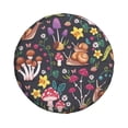 thumbnail image 2 of Bingfone Mushrooms Snails Butterflies Spare Tire Cover Weatherproof Universal Wheel Protectors For Rv Camper Travel Trailer Suv Truck 17 Inch, 2 of 9