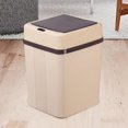 thumbnail image 6 of Touchless Trash / Lid Battery Operated Modern Rubbish Can for Household Bathroom - Khaki, 6 of 7