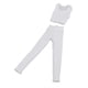 thumbnail image 5 of Disfraz de chaleco y pantalones de figura de mujer a escala 1/12, accesorio de ropa en miniatura para Blanco, 5 of 9