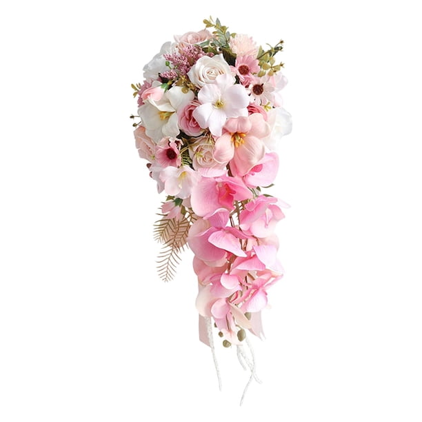 Ramo de novia, ramo nupcial para la novia, damas de honor, decoración floral, arreglo floral artificial para , aniversario.