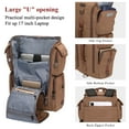 thumbnail image 6 of WITZMAN Travel Backpack for Men Carry On Canvas Backpack Luggage Outdoor Duffel Bag (6661 Brown), 6 of 11