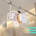 thumbnail image 6 of Hanging Shower Caddy Organizer - No Drilling Shower Organizer with Hooks, Rustproof & Waterproof 304 Stainless Steel Bathroom Shelves - Black, 6 of 8