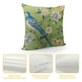 thumbnail image 4 of WERPE  Chinoiserie Pillow Covers,Green Flower and Bird Pillow Cover Chinoiserie Decor Outdoor Pillows Suitable for Couch Pillows Living Room Bedroom White, 4 of 5