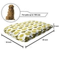 thumbnail image 2 of Giraffe Pet Bed, Safari Wild Animal Art Pattern with Green Spots Composition, Chew Resistant Pad for Dogs and Cats Cushion with Removable Cover, 24" x 39", Yellow Green Dark Brown, by Ambesonne, 2 of 4