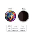 thumbnail image 2 of Round Fridge Magnets, 1Pcs 2.2in Cute Refrigerator Magnets Decorative for Whiteboard, Classroom, Locker, Kitchen, Birthday Gifts - Oil Painting of Colorful Wolf, 2 of 6