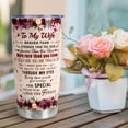 thumbnail image 2 of Valentines Day Gifts for Her, Romantic Valentines Tumbler with Floral and Poetry, Birthday Anniversary Mothers Day Ideas Gifts for Wife from Husband, 20 Oz Stainless Steel Tumbler, 2 of 6
