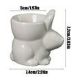 thumbnail image 5 of WYBXZ Ceramic Eggs Cup, Easter Bunny Porcelain Eggs Cup, Rabbits Ceramic Eggs Cup Desktop Home Decor, Cute Fresh Decorative Table Top Living Room Dining Room Tableware, 5 of 6