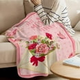 thumbnail image 4 of Best Mom Blanket from Daughter Son Mothers Day Blanket for Mom Mothers Birthday Gift Blanket for Mom I Love You Dear Mom Letter to My Mom Throw Blanket Pink Soft Floral Small Blanket 40x50, 4 of 6
