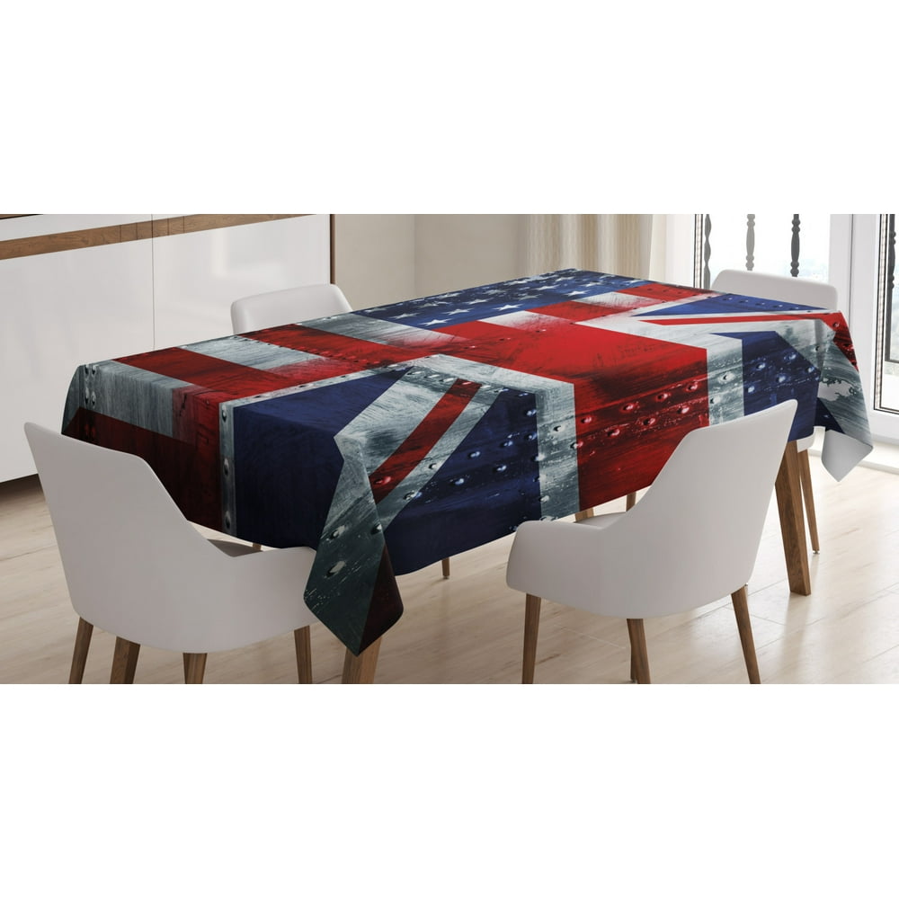 Union Jack Tablecloth, Alliance Togetherness Theme Composition of UK