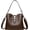 Brown, variant on Vegan Leather Shoulder Bag Women’s Small Tote Handbag Satchel Crossbody Purse Slouchy Bag with 2 Removable Strap