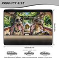 thumbnail image 7 of XYZCANDO Cool Dinosaur Rear Cargo Mat 29" x 39", All-Weather Polyester Trunk Liner with Non-Slip Backing, Durable Easy Install Stitched Edge Protector for SUVs, Sedans and Trucks, 7 of 7