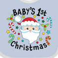 thumbnail image 4 of Inktastic Baby's 1st Christmas Santa with Candy Canes Boys or Girls Baby Bib, 4 of 4
