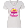 thumbnail image 3 of Inktastic Enjoy the Sunshine Bahamas Summer Paradise Women's V-Neck T-Shirt, 3 of 5